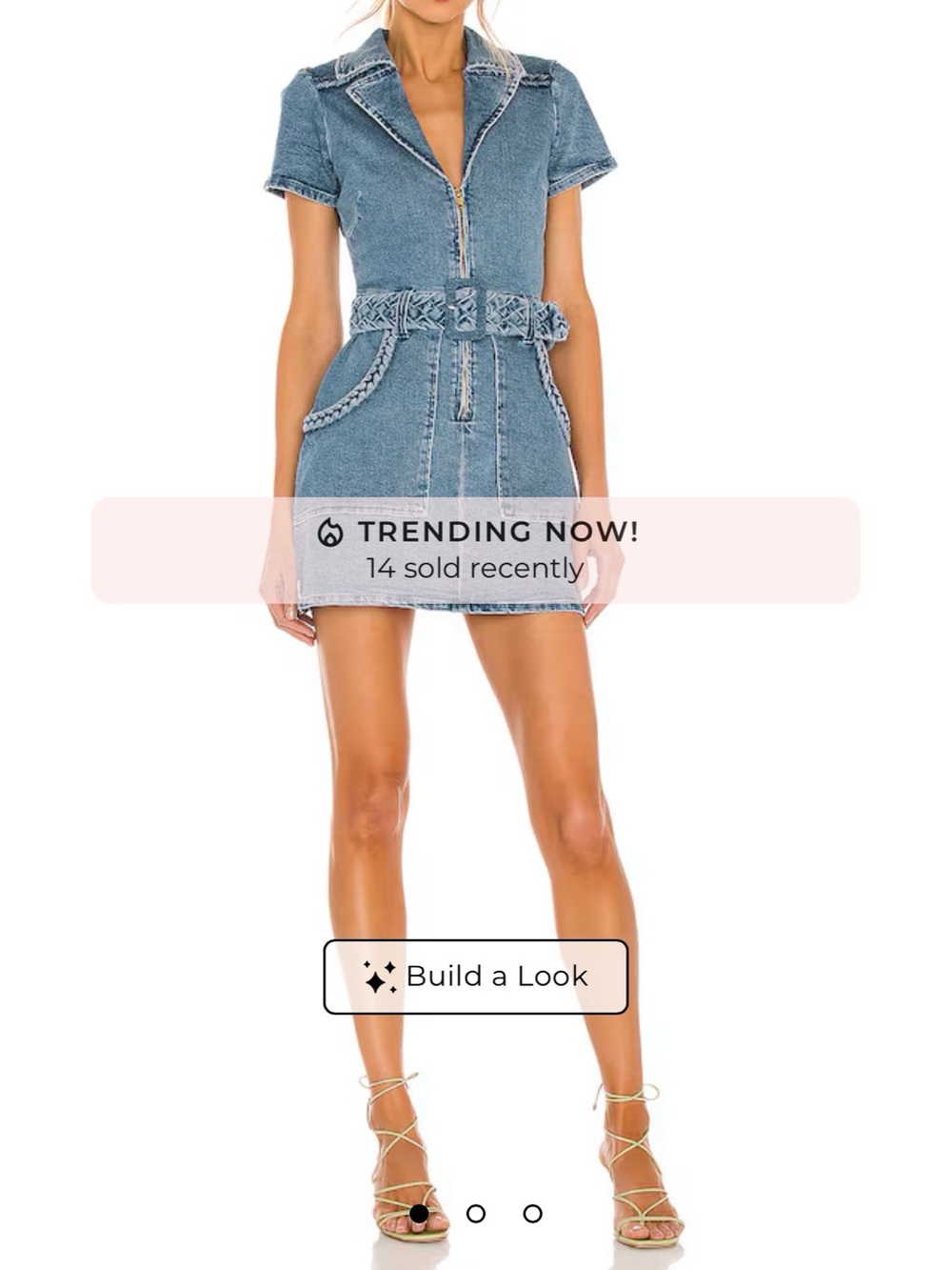 Show Me Your MuMu Light Blue Denim Mini Dress